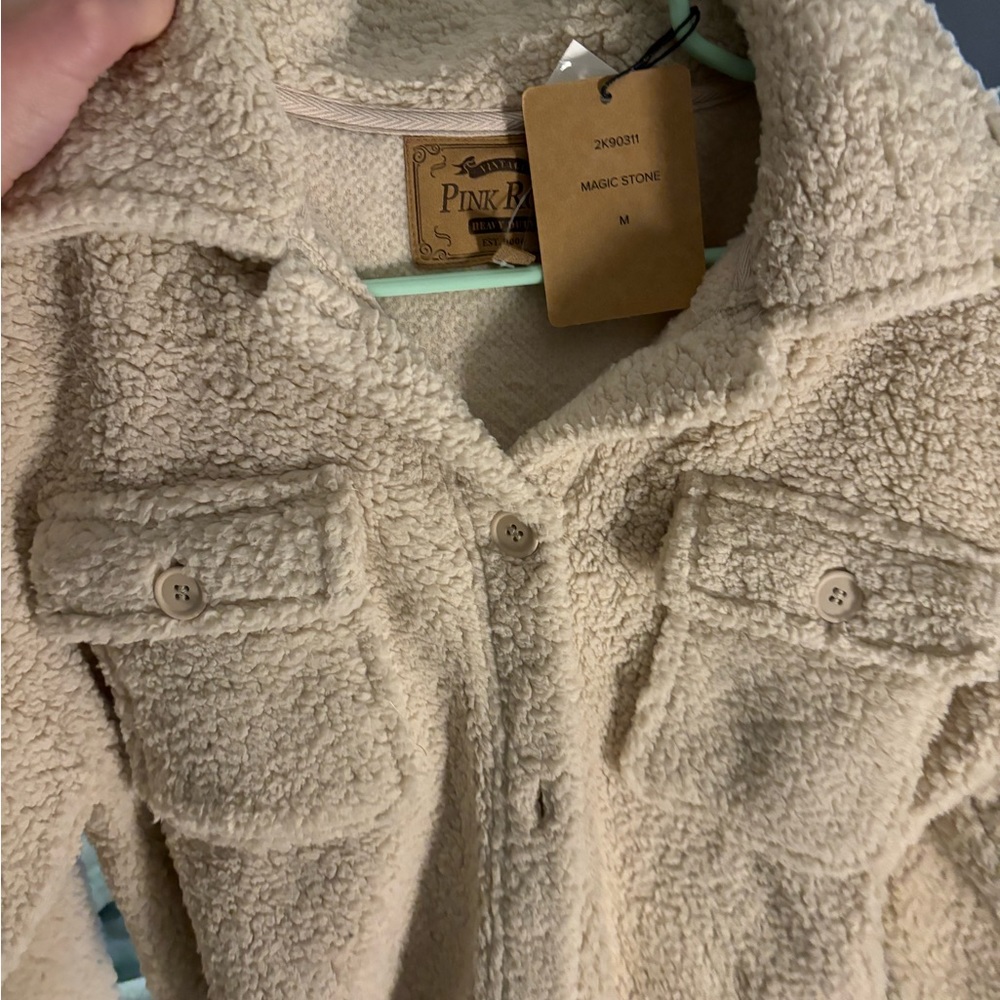 Pink rose fleece Sherpa
